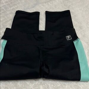 Fila Black and Blue Capris for Active Wear